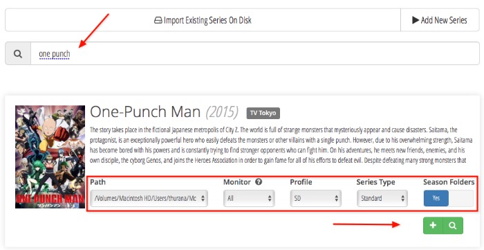 Sonarr -mte- Search and Add