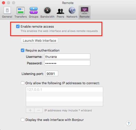 Sonarr -mte- Transmission Remote