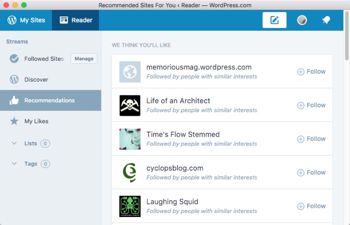 Wordpress Desktop -mte- reader - recommendation Wordpress Desktop -mte- reader - recommendation