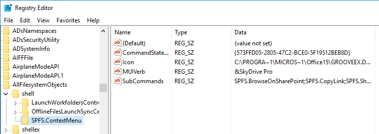 remove-skydrive-pro-navigate-to-key