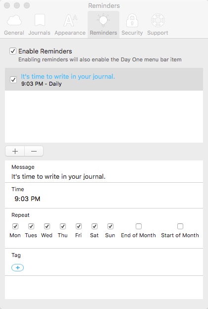 Day One -mte- reminders Day One -mte- reminders