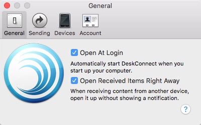 DeskConnect Preferences DeskConnect Preferences