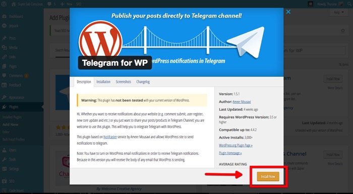Wordpress n Telegram -mte- Install Wordpress n Telegram -mte- Install