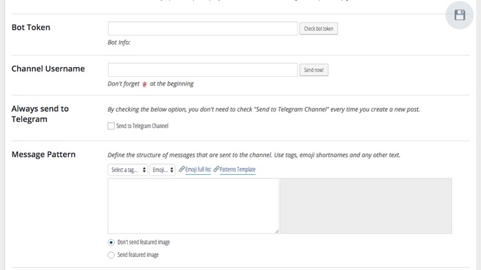 Wordpress n Telegram -mte- Post to Channel options Wordpress n Telegram -mte- Post to Channel options