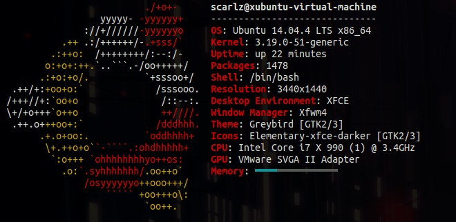 Neofetch Bar & No Colour Block System Information