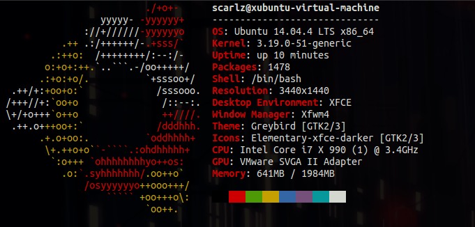 Neofetch Default System Information Output