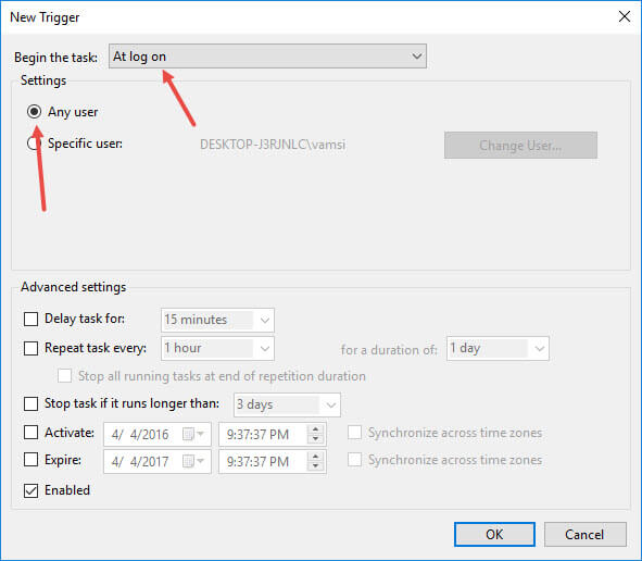 schedule-autohotkey-new-trigger
