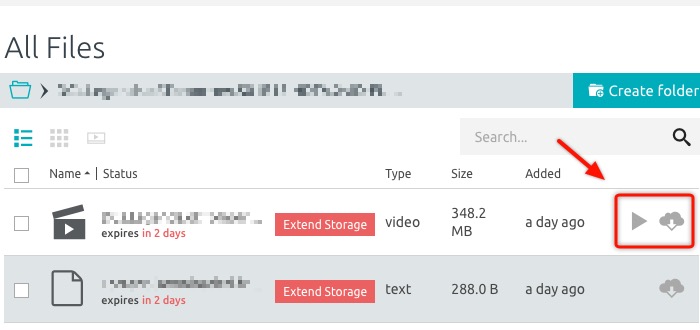 Filestream -mte- Inside folder
