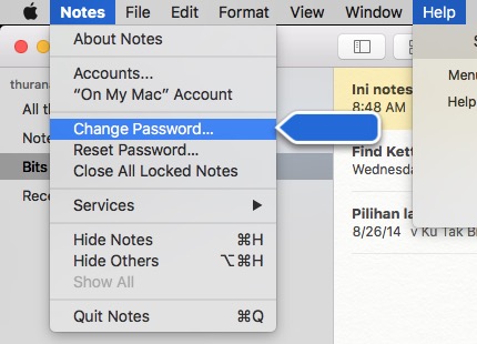 Notes -mte- change password mac Notes -mte- change password mac