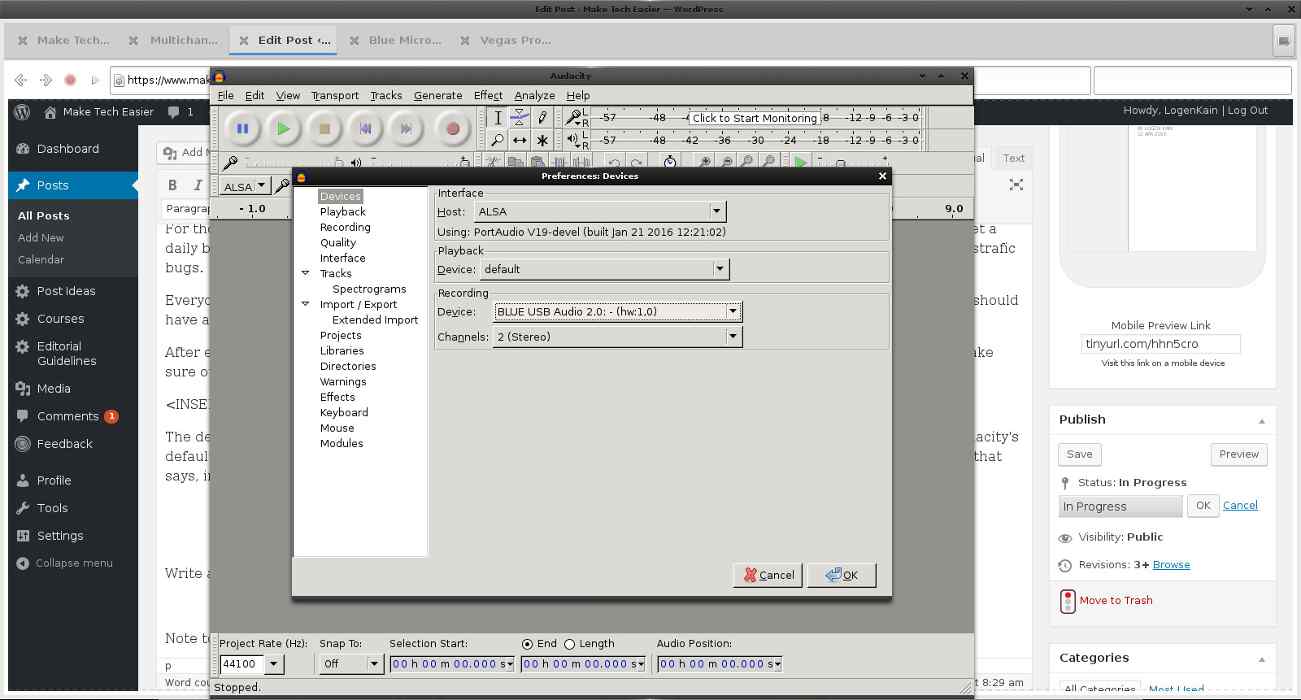 Audacity - Preferences