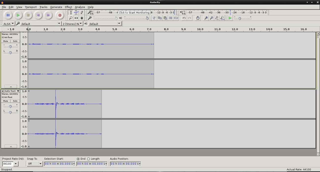 Audacity - Recorded Tracks