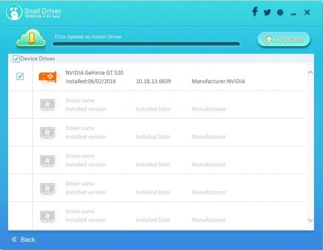 snaildriver-updating-page