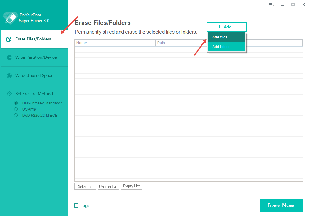 super-eraser-add-files-folders