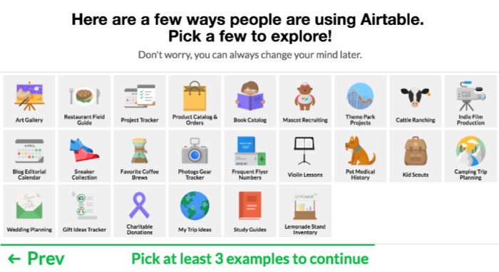 Airtable -mte- Pick examples