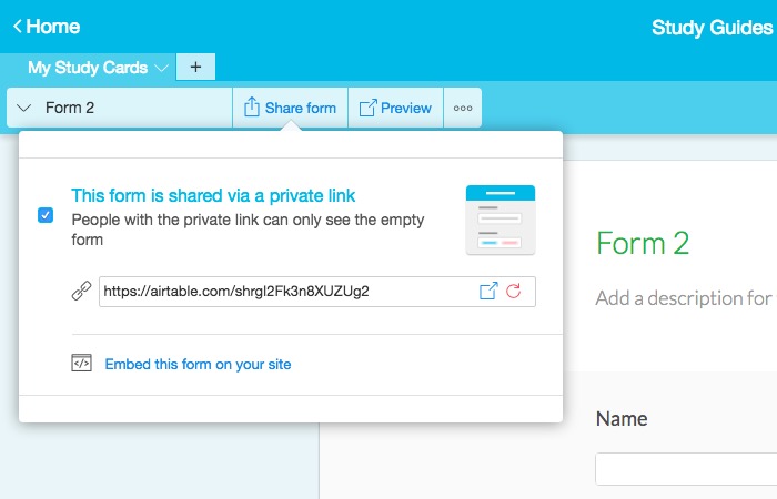 Airtable -mte- Share Form