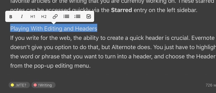 Alternote -mte- editing Alternote -mte- editing