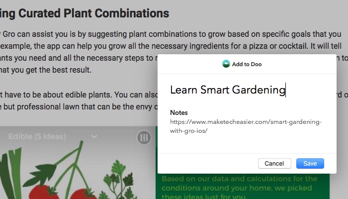 Doo -mte- Add from Safari