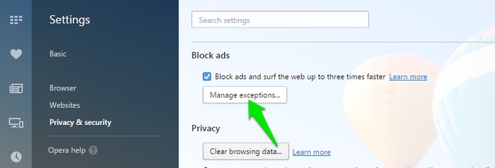 Opera-Adblocker-Manage-exceptions