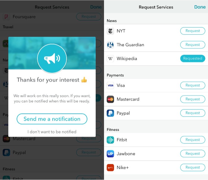 ThingThing -mte- Service Requested