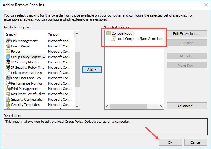 custom-group-policy-snap-in-snap-in-added custom-group-policy-snap-in-snap-in-added
