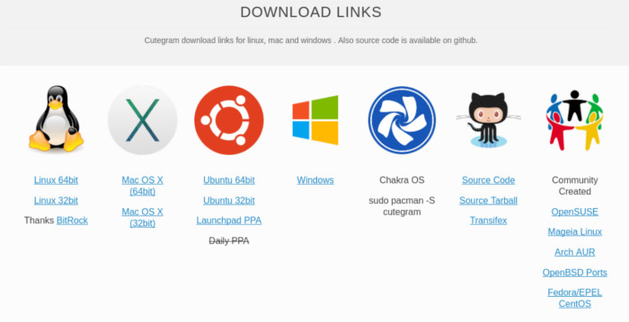 cutegram-download-page