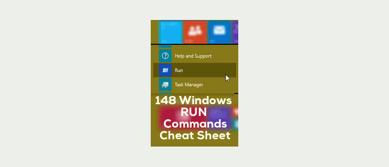 Windows Run Commands Cheat Sheet