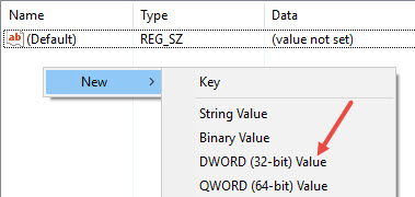 win10-enhanced-anti-spoofing-create-new-dword