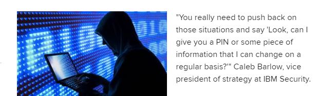 Medical record security tips - quote on avoiding giving social security number