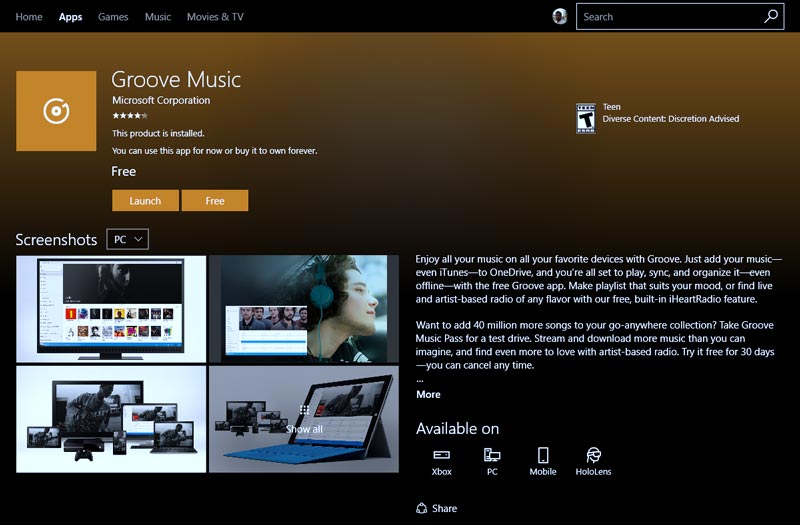 Windows 10 Anniversary Update windows-store