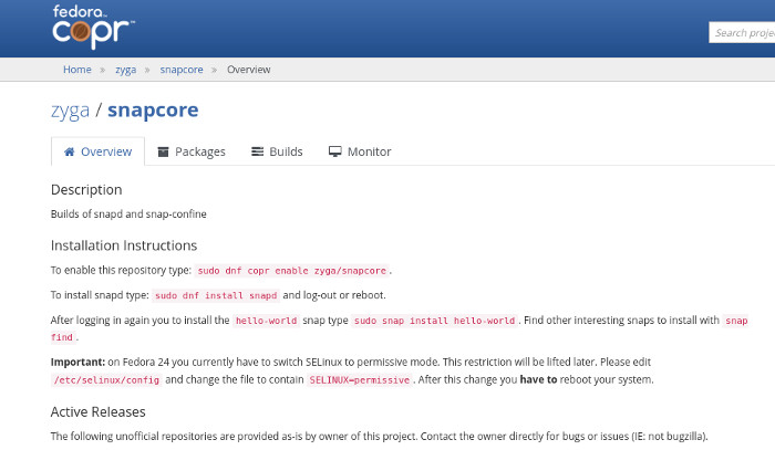 snapd-fedora-copr-repo snapd-fedora-copr-repo