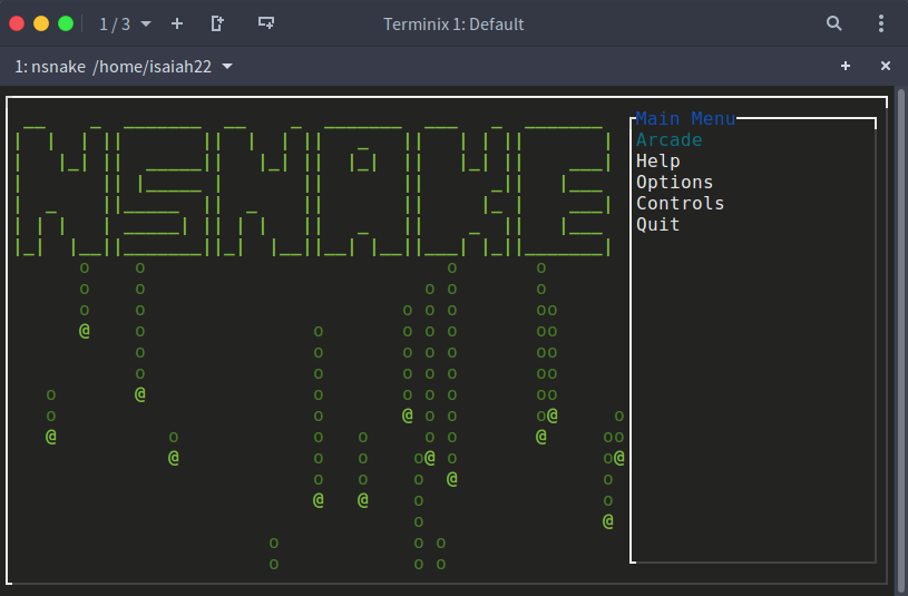 terminal-games-nsnake