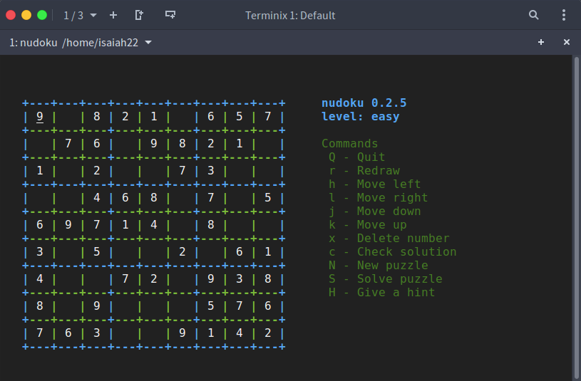 terminal-games-nudoku