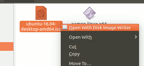 ubuntu create bootable usb installer with disk image writer