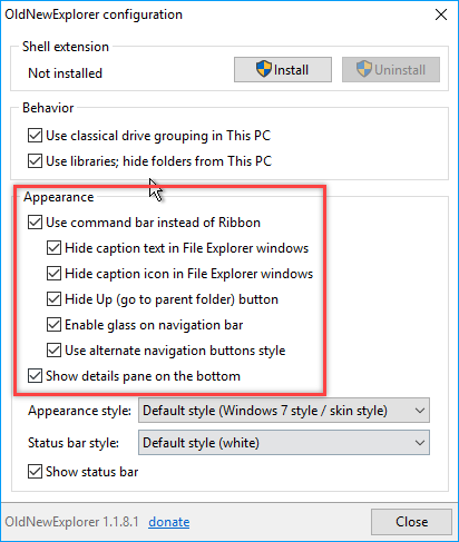 win7-style-file-explorer-select-appearance-settings win7-style-file-explorer-select-appearance-settings