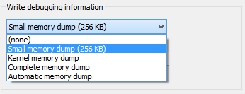 DiagnoseBSODs-DumpOptions
