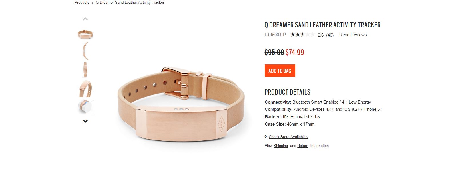 Fashionable wearble tech - Fossil activity tracker