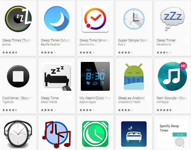 music sleep timer android - examples