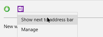 install edge extensions show in address bar