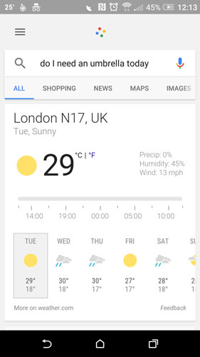 Google Now weather Google-Now-weather