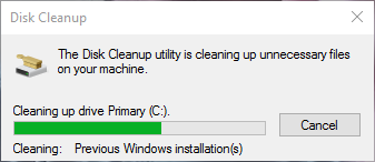 remove windows old folder removing