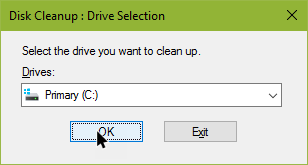 remove windows old folder select drive