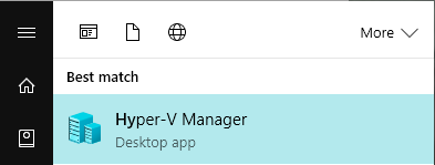 win10 hyper-v search for hyper-v