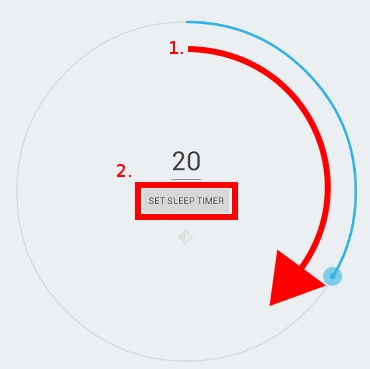 music sleep timer android - minute select