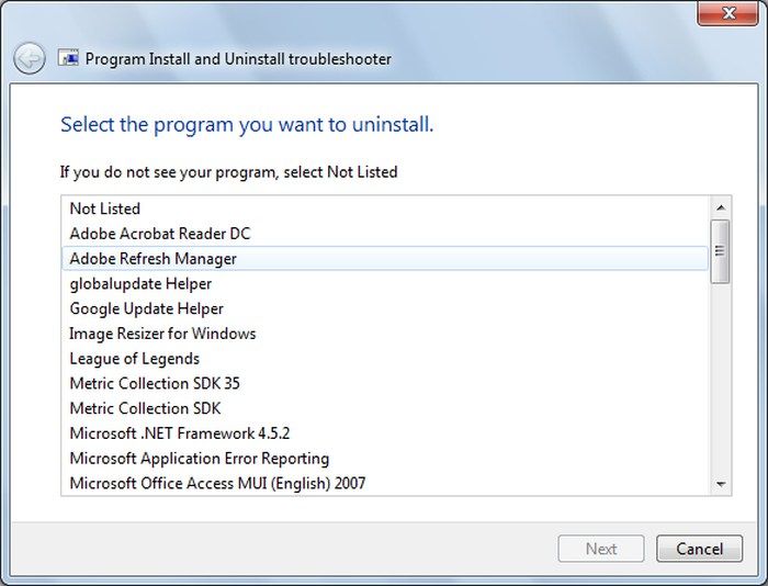 Uninstall-Windows-Program-choose program
