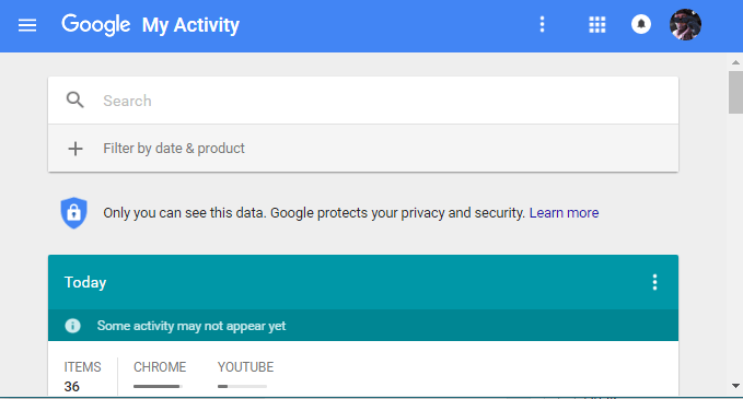 delete google history main
