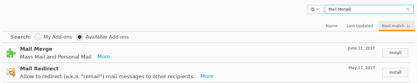 Install the Mail Merge Add-on