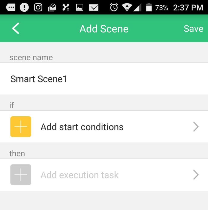 Add scenes to the Orvibo Smart Home kit.