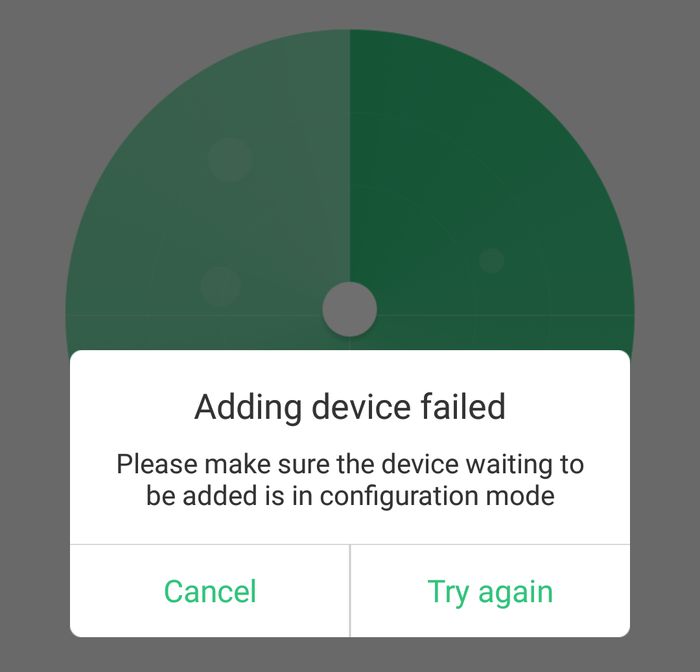 Orvibo Smart Home Kit adding device failure.