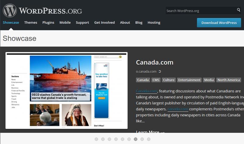 WordPress.org showcase. WordPress.org showcase.