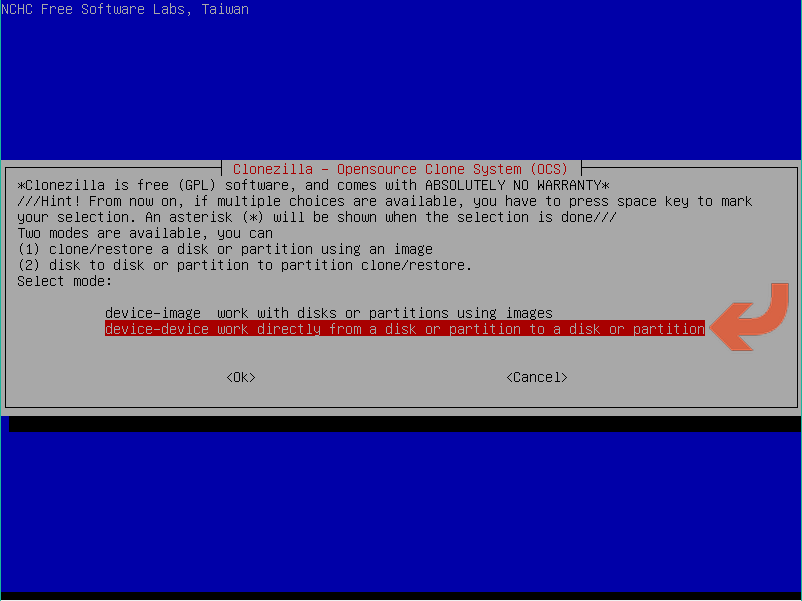clonezilla-device-device-mode